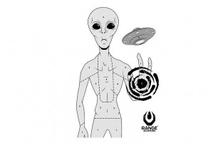 Lőlap 50x70 cm alien