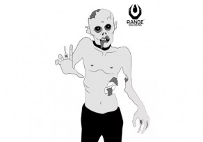 Lőlap 50x70 cm zombi