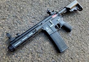 Lancer Tactical Gen 2 Hellion M-LOK 7 M4 airsoft fegyver red-dottal